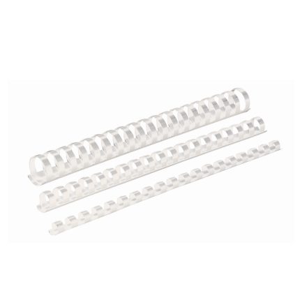Spirál műanyag, 19mm, 121-150lap, 100 db/doboz, Fellowes® fehér