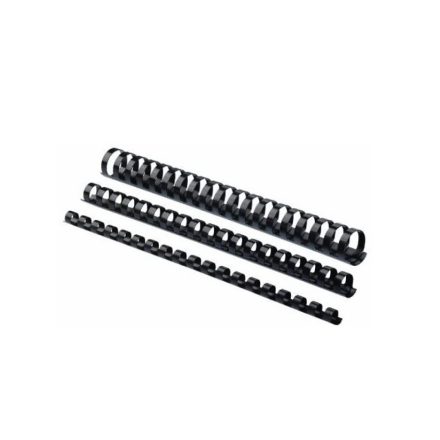Spirál, műanyag, 22mm, 151-180lap, 50 db/doboz, Fellowes® fekete