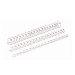   Spirál műanyag, 38mm, 281-340lap, 50 db/doboz, Fellowes® fehér