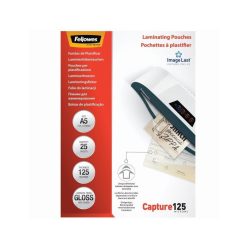   Lamináló fólia, A5, 125 mikron, fényes, 25 db/doboz, Fellowes®