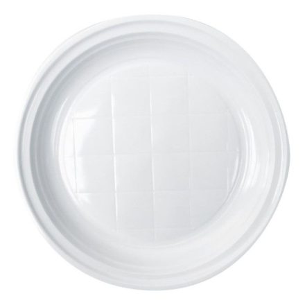 Tányér lapos műanyag 22 cm 100 db/csomag fehér