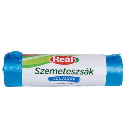 Szemeteszsák 20 liter 49 x 50 cm 20 db/tekercs kék