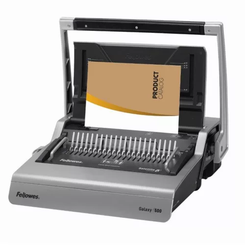 Spirálozógép, műanyag spirálkötéshez, manuális, 500lap, Fellowes® Galaxy