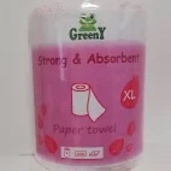   Háztartási papírtörlő kéztörlő 2 rétegű 500 lap/tekercs egyesével csomagolt Greeny 500 XXL