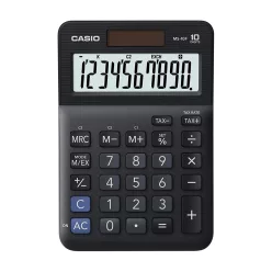   Számológép asztali 10 digit nagy, döntött kijelző Casio MS 10 F fekete