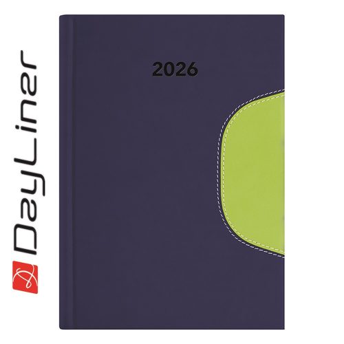 Határidőnapló Memphis B5 heti, fehér lapokkal kék-zöld Dayliner 2026.