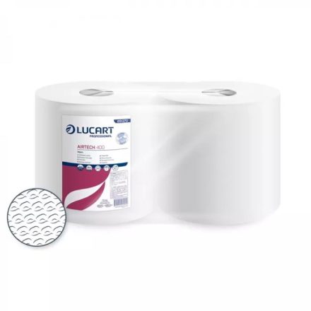 Ipari törlő 2 rétegű tekercses átmérő: 24 cm 100 % cellulóz 400 lap/tek 2 tekercs/karton Lucart Texicell 400_851270