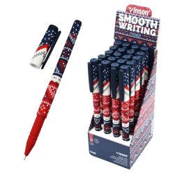   Golyóstoll kupakos, 0,7mm Vinson Glee A12 vegyes test displ 20 db/display