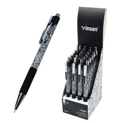   Golyóstoll nyomógombos 0,7mm Vinson Tattoo 103 vegyes test displ 24 db/display