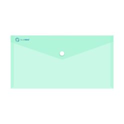   Irattartó tasak DL 'csekk' patentos PP Bluering® transzparens zöld