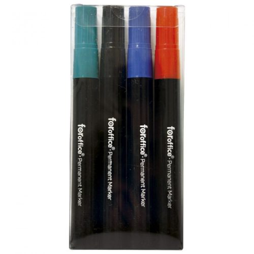Alkoholos marker Foroffice, kerek hegyű hegyű, 1,5-3mm, 4 db-os készlet,