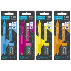   Írószer szett Connect, nyomósirón + ironbél 0,5mm, HB + radír, klf. színek, bliszteren