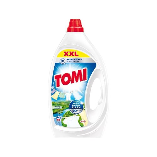 Mosógél 2,97 liter (66 mosás) fehér és világos ruhákhoz Tomi Amazónia