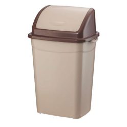   Szemeteskuka billenő fedéllel műanyag 50 literes barna UP122-210