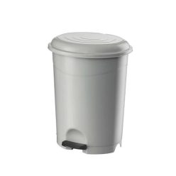 Szemeteskuka pedálos műanyag 12 literes fehér UP126-001