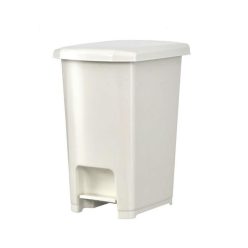 Szemeteskuka pedálos műanyag 40 literes fehér UP402-001