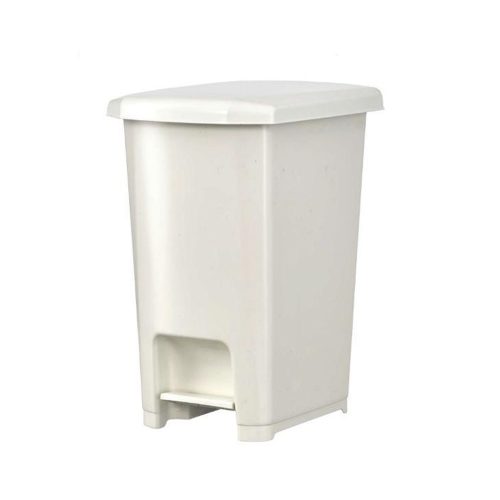Szemeteskuka pedálos műanyag 40 literes fehér UP402-001