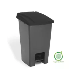   Szemeteskuka pedálos műanyag 70 literes antracit/fekete UP228-216