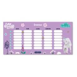 Órarend egylapos lányos, Ars Una UNICORN 25db/csomag