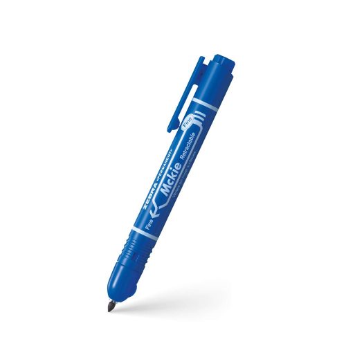 Alkoholos marker 1,3 mm, nyomógombos, Zebra Mckie Retractable írásszín kék