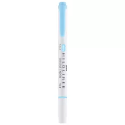   Szövegkiemelő 1,0/3,5 mm, kétvégű, Zebra Mildliner Fluorescent, kék