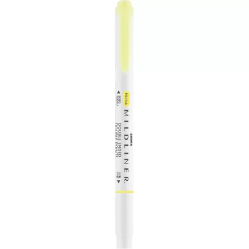 Szövegkiemelő 1,0/3,5 mm, kétvégű, Zebra Mildliner Fluorescent, sárga