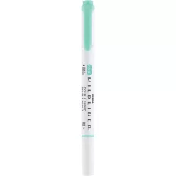   Szövegkiemelő 1,0/3,5 mm, kétvégű, Zebra Mildliner Fluorescent, türkiz