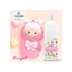   Mosógél 1 liter (20 mosás) fehér és színes ruhákhoz Cleanne_Baba-Mama Its a girl