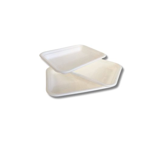 Papírtálca 185 x 135 x 23 mm komposztálható cukornád 125 db/csomag