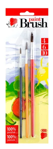 Ecset szett festett 3 db-os 4-6-10 Ico Süni