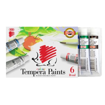 Tempera színes 6x16ml, Süni Ico 6 klf. szín