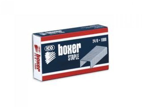 Tűzőkapocs 24/6 kék dobozos Boxer