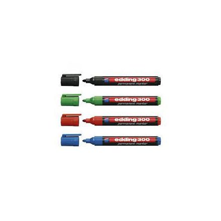 Alkoholos marker 1,5-3mm, kerek Edding 300, 4 klf.szín