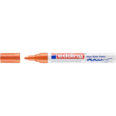 Lakkmarker 2-4mm, kerek Edding 750 narancs