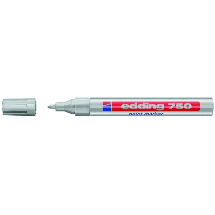 Lakkmarker 2-4mm, kerek Edding 750 ezüst