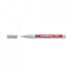 Lakkmarker 1-2mm, kerek Edding 751 ezüst