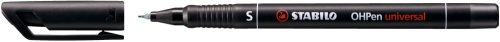Alkoholos marker 0,4mm, STABILO OHPen S fekete