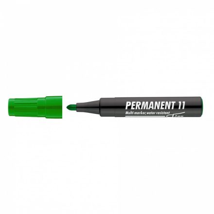 Alkoholos marker, 1-3 mm, kúpos, ICO "Permanent 11", zöld