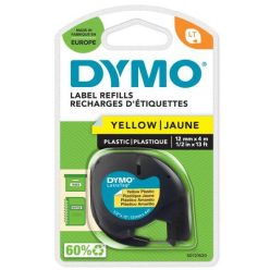   Feliratozógép szalag Dymo Letratag S0721620/59423 12mmx4m, ORIGINAL sárga