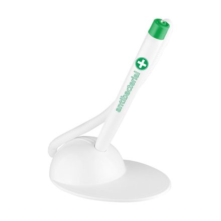 Ügyféltoll antibakteriális T-PEN Ico fehér/zöld test, írásszín kék