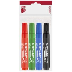   Flipchart marker készlet vízbázisú 1-4mm, vágott Artip 12XXL, 4 klf.szín