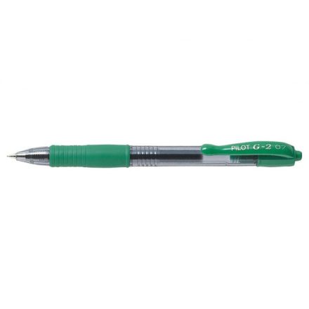 Zseléstoll 0,7mm, nyomógombos Pilot G-2, írásszín zöld