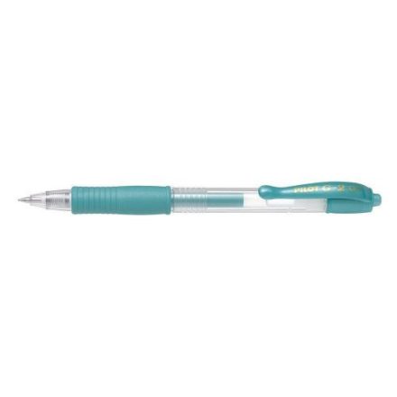 Zseléstoll 0,7mm, nyomógombos Pilot G-2, írásszín türkiz