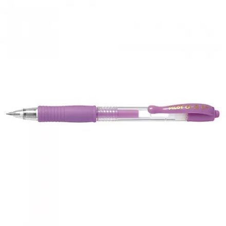 Zseléstoll 0,7mm, nyomógombos Pilot G-2, írásszín metál lila