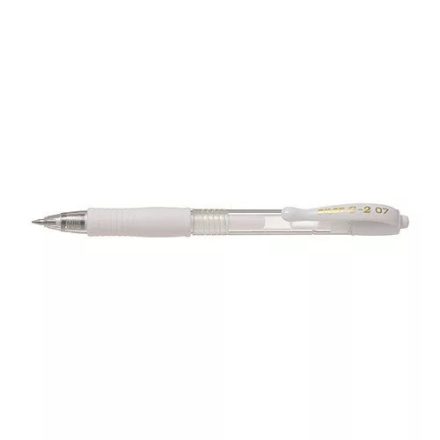 Zseléstoll 0,7mm, nyomógombos Pilot G-2, írásszín pasztell fehér