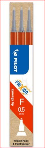 Rollertoll betét golyóméret 0,5mm, 3 db/csom Pilot Frixion Ball, írásszín piros