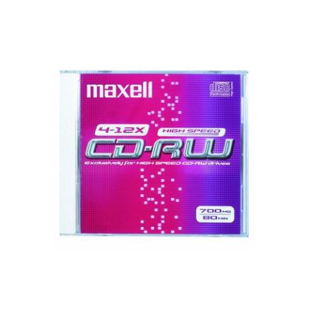 CD-RW80 12X újraírható CD normál tokban Maxell