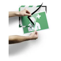   Infókeret A4, öntapadó mágneses záródás 2 db/csomag, Durable Duraframe® Security, zöld/fehér