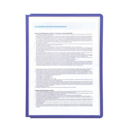Bemutatótábla panel, A4, 5 db/csomag, Durable Sherpa lila