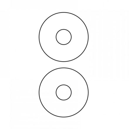 Etikett címke, CD-hez 117mm100 lap, 2 címke/lap